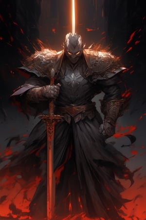 (Similar to baldurs gate portraits)Male, young, half-orc, demiorc, strong, two handed sword, greatsword, Berserk, medieval background, black suit, medieval clothes, midnight, fury, blood ,Pectoral Focus,r1ge