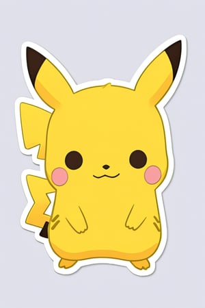 sticker, pikachu, 3D, outlines, white background,,<lora:659095807385103906:1.0>
