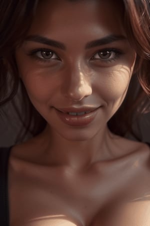 (best quality, 4k, 8k, highres, masterpiece:1.2), ultra-detailed, realistic, cute smile, beautiful detailed face, beautiful detailed hands, extremely detailed eyes, long eyelashes, curvy_figure, Sexy Pose, showing cleavage, looking_at_viewer, wearing sexy lingerie,photorealistic