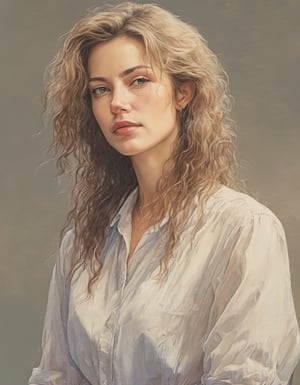 ((Top quality)),
((masterpiece)),
(Full body:1.9),

A candid portrait color sketch of a mature German woman,
dark blonde hair with silver streak,
curly hair,
waist long hair,
long eyelashes,
narrow face,
pointed nose,
nose pointing slightly upwards,
dark steelblue eyes,
no makeup, beautiful, realistic,
thin lips,
pronounced chin dimple, dimple,
forehead wrinkles,
Eyes crow's feet,
light eyebrows,
slim nose,
short nose,
,Wonder of Beauty