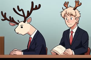 reindeer as a lawyer in court