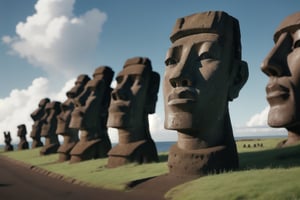Easter island, Moai Statues