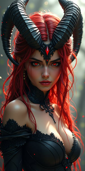 (masterpiece, high quality, 8K, high_res),
let's create portrait of the Succubus, elegant merge of dark fantasy style and sureallistic abstraction, soft dark palette with high contrast colors, (picture should reflect lust, dreams, dissatisfaction, greed, primrordial sin),
(abstract background symbolizing the world of sin into which the succubus plunges her victim), Fantasy detailers,hkevil