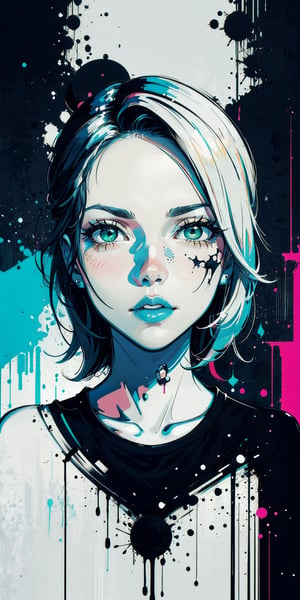 graffitiStyle
Portayal of an amazingly beautiful woman in graffiti style. Black and white colors prevails. Aqua eyes stand out. Picture should be urbanistic and elegant. By Conrad Roset style. High quality, 8K resolution, ultra HDR.highres,