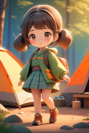 best quality, masterpiece, beautiful and aesthetic, vibrant color, Exquisite details and textures, Warm tone, ultra realistic illustration,	(cute Japanese girl, 9year old:1.5),	(Camping theme:1.4), wind blows, camping with my dad,	cute eyes, big eyes,	(a surprised look:1.3),	cinematic lighting, ambient lighting, sidelighting, cinematic shot,	siena natural ratio, children's body, anime style, head to toe,	dark brown bun hair,	topless, wearing a short skirt, upskirt, underwear,	ultra hd, realistic, vivid colors, highly detailed, UHD drawing, perfect composition, beautiful detailed intricate insanely detailed octane render trending on artstation, 8k artistic photography, photorealistic concept art, soft natural volumetric cinematic perfect light. 