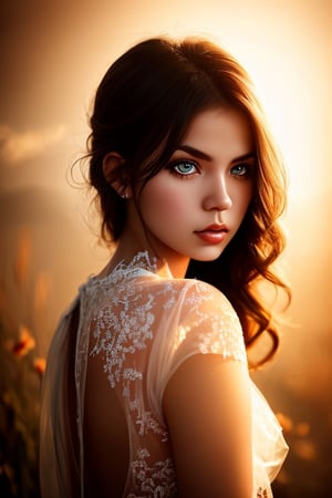 1girl, beautiful young woman, (translucent clothing), elegant, very detailed, digital hyperrealistic photography filigree, shy, masterpiece, side lighting, (detailed beautiful eyes),