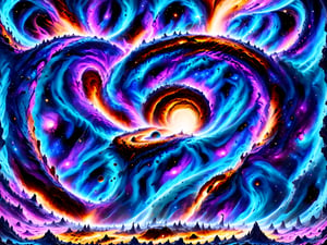 a swirling vortex of stars being sucked into a black hole spiraling down into oblivion in ultra vivid crazy hyper colorful display of the doom of an entire galaxy being devoured, but heres the catch, we're zoomed out just enough to see the universe is a giant toilet and the black hole is just the drain and the spiraling galaxy in its final moments is just being flushed away, ultra detailed vivid complex creative compostion, masterwork masterpiece, best quality, ,Psychedelic alien worlds ,Fizzlespell style ,CartooNuclear Meltdown style,InsaniToon style ,Psychedelic Insanity style 