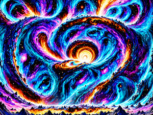 a swirling vortex of stars being sucked into a black hole spiraling down into oblivion in ultra vivid crazy hyper colorful display of the doom of an entire galaxy being devoured, but heres the catch, we're zoomed out just enough to see the universe is a giant toilet and the black hole is just the drain and the spiraling galaxy in its final moments is just being flushed away, ultra detailed vivid complex creative compostion, masterwork masterpiece, best quality, ,Psychedelic alien worlds ,Fizzlespell style ,CartooNuclear Meltdown style,InsaniToon style ,Psychedelic Insanity style 