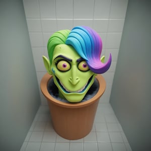 vivid whimsical toiilet themed monster madness, crazy cool colorful commode creature chaos, bathroom humor hilarious horrors , score_9, score_8_up, score_7_up, 
