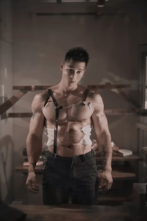 Syahnk,1man,POV,Businessman,firemenoutfit,suspenders,pants,sex