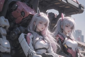 ((3girls)), ((three mech girls in a straight row)), background is the side of a millitary vehicle, vehicle has dark military paint, they are firmly attached to the side of the vehicle, they are in a standby pose, they are eagerly awaiting being released into battle, dangerous and yet sexy, medium breasts, beautiful faces, high detal, 8k, 
BREAK
,mecha,futruk, vehicle is long to accomodate many soldiers, vehicle has equipment on the side to hold soldiers