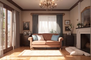 (masterpiece), best quality, living room, medium shot