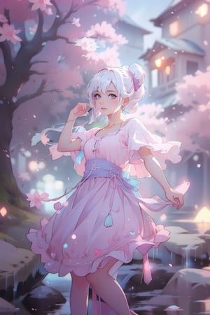 beautiful, gentle pastel colors, beautiful anime drawing, good light, good shadows, high-quality digital art, soft light, bokeh, well-designed clothing details, good hands, well-designed face,