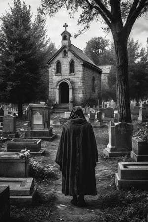 distressed sketch drawing (vintage photo by lee jeffries and ansel adams and greg rutkowsky), black metal style vintage distressed black and white xerox of a shadowy sad and desperate solittary person with depression (cemetery background), {{{masterpiece}}}, best quality, {{top quality}}, (black metal album cover), black and white pencil and charcoal drawing of the experience of madness in the context of depression
