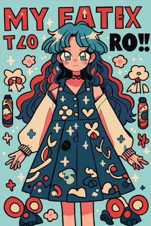 Anime retro. Highly detail. Masterpiece. Beautifull. Ciberpunk Mistery. American shot. Man watching. Solo. Blue qute eyes. Red hair. Long hair of a spring and fashion future dress. Great dress,cartoon,rha30,bodyconc,anime