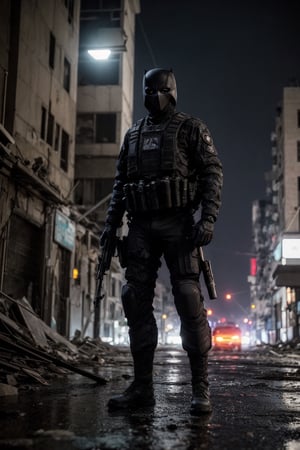 "Al Qassam posing on the streets of Palestine war ruins. There is reflective water on the ground. Three bombing plans dropped bombs in the sky." ((dark night)), neon lights, action scene, ultrarealism, cinematic, ultra high definition, hyper realistic, high detailed, 8K, intricate details, art station, wallpaper, official art, splash art, sharp focus, (Slightly Cinematic), SAI Enhance, cinematic still,
