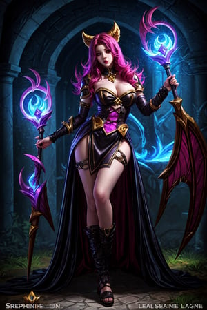 high detail, high quality, masterpiece, beautiful, full body, 1 girl, solo, seraphine from league of legends,seraphine