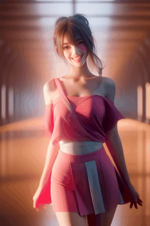 a young beautiful Asian girl with walking and smiling holding the candle 
 change cloth to yellow and pink clour ,yoimiyadef,GIRL