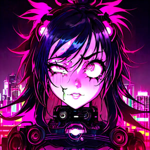 Create a neonpunk-inspired PFP masterpiece! Picture a diverse ensemble standing confidently on the right side, gazing left. Random hair, gender, expressions, and eye colors bring uniqueness. Embrace the chaos of neonpunk with a vibrant cityscape backdrop, merging character and urban skyline in electrifying randomness. #NeonpunkPFP #AIart