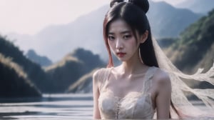 The film is from Taiwan and Fujian mixed blood, volatile milliliter blood, stained the whole body with long hair on the top of the crown and ponytail floating on the ground with the wind, the top of the thin lace and heels.,lucyli,DonM3lv3nM4g1cXL,LinkGirl