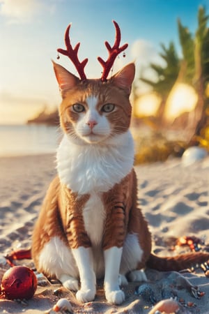 a rdns cat, on the beach