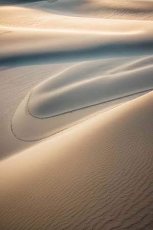 top-down view of a sand dune, masterpiece, good lighting, 8k, ((summer)), photoreal, sunlight, wide lens, bokeh