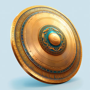 
ancient greece shield, angle side, Metallic, simple pattern
 Ancient Greek architectural sculptures on the shield , game icon
