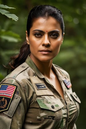  (Extremely sexualized  high quality close-up photograph of Kajol  , tall fleshy figure ,Full body shot , toned curvy figure )Cinematic Grave Raider, An ultra-detailed hyper-realistic photograph of a very beautiful  45-year-old Tomb Raider woman looking directly at the viewer with a slight smile, face cam,  (cheveux blond), yeux clairs, cheveux longs, Nuit, Sinueuse, Belles courbes, T-shirt blanc, Focus on details, style Semi Impasto, peinture mate, atmospheric, rougeoyant, dramatic lighting, beaux yeux, eyes symmetrical, Des yeux parfaits, par Magali Villeneuve, wet, humide, reflection, (Masterpiece) ( Proportions parfaites) (Realistic photos) (Highest quality) (detail) photo prise par Canon EOS R5, Objectif 50mm, f/2.8, Hdr, (8k) (wallpaper) (movie lighting) (dramatic lighting) (mise au point nette) (complexe) mode, Special Forces Medic, Capitaine, U.S. Army, , Au combat, Multicam, convenir, Camouflaged, Multicam, American Patter, peau couverte, Special Forces, combat zone , Green Berets, explosions, battle damage, Manutentionnaire K-9, Manutentionnaire allemand Shephard,