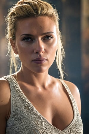  (Erotic high quality close-up photograph of Scarlett Johansson, very tall sexualized  figure , nugr breasts   , tall fleshy figure ,Full body shot , toned curvy figure )Cinematic Grave Raider, An ultra-detailed hyper-realistic photograph of a very beautiful  45-year-old Tomb Raider woman looking directly at the viewer with a slight smile, face cam,  (cheveux blond), yeux clairs, cheveux longs, Nuit, Sinueuse, Belles courbes, T-shirt blanc, Focus on details, style Semi Impasto, peinture mate, atmospheric, rougeoyant, dramatic lighting, beaux yeux, eyes symmetrical, Des yeux parfaits, par Magali Villeneuve, wet, humide, reflection, (detail) photo prise par Canon EOS R5, Objectif 50mm, f/2.8, Hdr, (movie lighting) (natural  lighting) (mise au point nette) (complexe) mode, Au combat, Multicam, convenir, Camouflaged, Multicam, American Patter, peau couverte, Special Forces, combat zone, Team Leader, Capitaine, Green Berets, explosions, battle damage, Manutentionnaire K-9, Manutentionnaire allemand Shephard