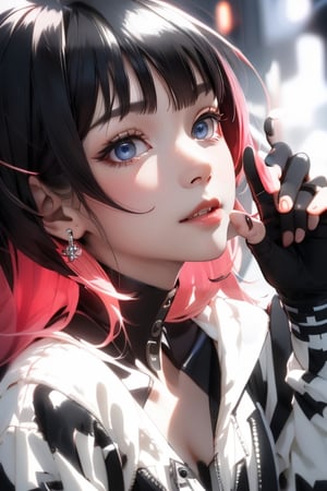 Girl, close-up, elegant, thoughtful, cyberpunk, gothic,Detailedface,scandal mami,1 girl