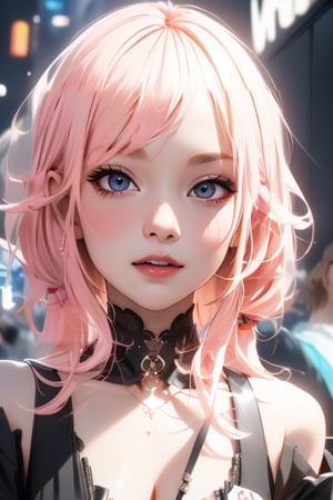 Girl, close-up, elegant, thoughtful, cyberpunk, gothic,Detailedface,scandal mami,1 girl