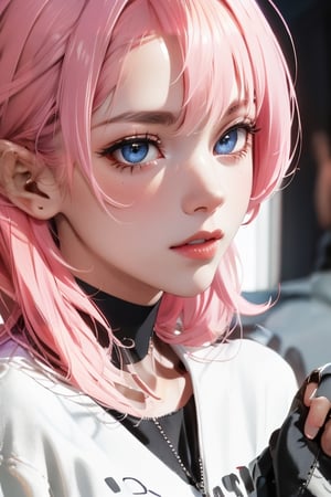 Girl, close-up, elegant, thoughtful, cyberpunk, gothic,Detailedface,scandal mami