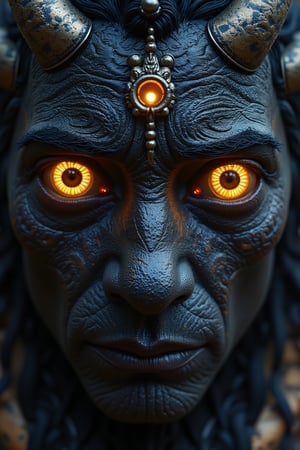 From the Tribal Age, this artwork featuring a Exhausted "The night has a thousand eyes.". Describing a sense of Ludicrous that is key light., unique, stunning, highly intricate, deep aesthetic, best, cinematic light, perfect composition, highly enhanced, artistic, shiny