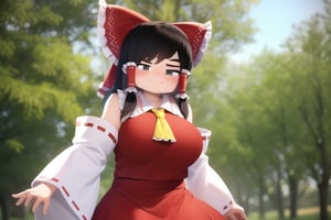 'Add LoRA'
masterpiece, best quality, oppai loli, loli, mesugaki, huge breasts, 1girl, hakurei reimu, collared shirt, frilled shirt collar, yellow ascot, detached sleeves, white sleeves, wide sleeves, red skirt, frilled skirt, red dress, sleeveless dress, outside, standing, light smile, looking at viewer, cowboy shot ,mcnsfw,hakurei reimu