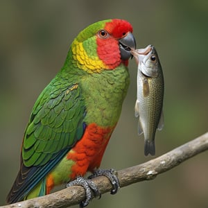 (((an amazin parrot in a national park catching a fish)))

beautiful perfect feet
The parrot sits on a stone. It has caught a big fat fish with its beak
