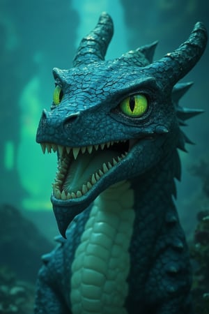 Fantasy photography A highly detailed, fierce dragon with intensely glowing greenish-yellow eyes & sharp white teeth. lts scales vary between different blue tones, with a long , coiled, white underbelly visible. The dragon's horns curve outward from its head, dark at the base, fading to a lighter hue. 
It is a water creature, elegant, slender, living in the reef. gills, underwater,
perfect lighting

(whole body with face, arms, legs, each of its feet is a webbed foot):1.5
(its feet are each a crocodile foot):1.5,
(all feet look the same):1.5


A masterpiece photograph shot on Canon EOS R6, 
perfect anatomy, blurry background, outdoor, 
Ultra-realistic details include 64k HDR, highly detailed skin, and ultra-sharp features. 
Capture this captivating scene with a photorealistic image that tells a story of contrasts.
amazing quality, masterpiece, best quality, hyper detailed, ultra detailed.
The overall atmosphere is whimsical and youthful, 
fog, studio lighting, bright foreground, 
(The sun shines from behind, giving it a kind of glow:0.8).
Fantasy detailers,ct-fantasitity ,smoke visualization


showcasing a strange creature ina cold, dark starry night,
The creature is intriging, beautiful, creepy - all at the same time
and icy cold. Slender waist, generally slender. 
Amidst the haunting atmosphere, its elegant posture exudes enchanting contrast, 
inviting us into her mysterious magic world.

(not tree-like, not plant-like), no asymmetry, not covered in mud,
(No bad quality, no extra limbs, no missing limbs, only one tail)
The feet, especially front feet, can be clearly seen

,cool_Anime,webbed feet