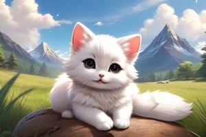 ((masterpiece)), best qualtiy, 8k, realistic,super cute outdoors, anime style, detailed background, fantasy, more details
cute animal wallpaper