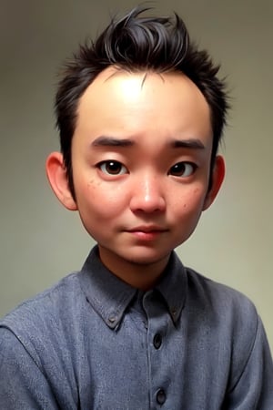 1boy, solo, looking at viewer, simple background, shirt, brown eyes, upper body, lips, portrait, (thin hair), wide forehead, little bald, short hair, rnhg