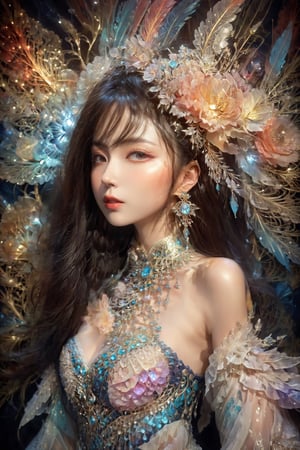 (masterpiece, top quality, best quality, official art, beautiful and aesthetic:1.2), (1girl), extreme detailed,(abstract, fractal art:1.3),highest detailed, detailed_eyes, light_particles, hanfu,jewelry, sexy, (nsfw),