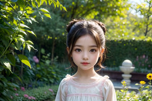 A child actress who visited the garden.