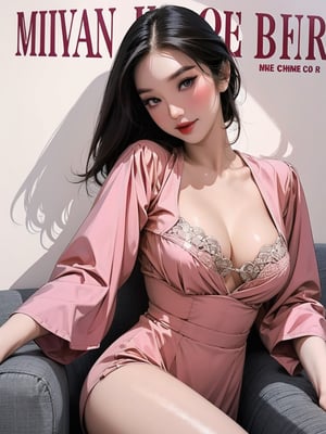 lustful, thigh up body, 1girl, looking at viewer, intricate clothes, shiny, professional lighting, different hairstyle, coloful, magazine cover, sophiesw,Lina ,Mia ,Anna ,miyeon,chimai, movie poster