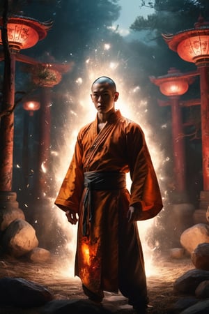 ((masterpiece)), ((best quality)), (((photo Realistic))), (8k, RAW photo, best quality, masterpiece:1.2), (realistic, photo-realistic:1.3), ultra-detailed, A mesmerizing double exposure masterpiece by the incredibly talented artist Jinxit. It features a mysterious, glowing Shaolin monk silhouette set against the breathtaking backdrop of a tranquil Chinese landscape. The ethereal illumination and the artist's imaginative vision seamlessly blend the serene beauty of nature with the captivating silhouette of the Shaolin, creating an otherworldly atmosphere. This unparalleled masterpiece, showcasing the artist's unmatched skill and vision, boasts vibrant colors, lifelike lighting, and 8K resolution that brings the artwork to life. The piece masterfully integrates various art forms, including photo, fashion, conceptual art, cinematic, photo illustration, graphic design, portrait photography, poster, painting, and 3D render, highlighting the artist's extraordinary versatility and genius.,LegendDarkFantasy,dark,epicDiP