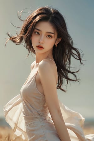 hyperrealistic, a masterpiece shot, (((gorgeous young woman))), full body lean forward, Gumiho, ((masterpiece)), ((best quality)), (((photo Realistic))), extremely detailed cg 8k wallpaper, bright colors, Dramatic light, dynamic angle, Beautiful, stunning, windy, high detail hair,(highly detailed eyes), (highly detailed facial features), lifelike texture, slender body, toned body, perfect face, slim athletic body, 