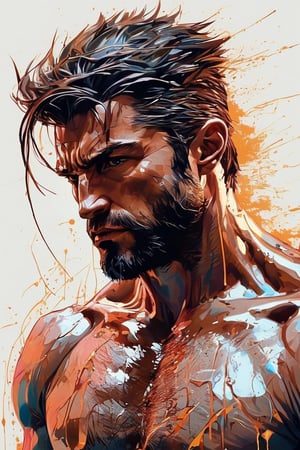 Hyper-realistic movie still of Logan, known as young Wolverine, a brand new version superhero hybrid of batman, designed with Dan Hipp's trademark blending of photo-realism and fantastical textures. Smadhing the glass in the very front of the viewers. Broken Glass effect. Wolverine's grizzled face and muscular physique displayed with forensic detail, minor scars and bruises lending gritty verisimilitude. His adamantium claws extended in a combative stance, razor-sharp steel glinting under neon signs of a gritty alleyway. Subtle luminescent threads pulse through muscles and between armor plating like circuitry, smooth, sharp focus, art by Carne Griffiths and Wadim Kashin, unique design suit, award winning photography, masterpiece movie poster.