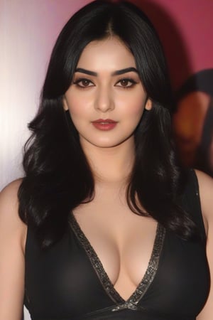 Adha Sharma, blouse, cleavage,actress adha Sharma, visible cleavage, visible naval, lipstick, seductive glance, 