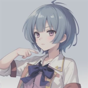 1girl ibuki mio short hair blue hair