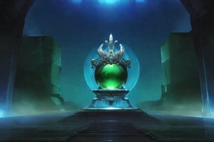 Masterpiece, Highly detailed, high quality, beautiful, Fantasy concept art, Fantasy video game, (I don't want characters to appear, It excludes any reference to living beings, I only want descriptions of inanimate objects.), (a mix between a helmet and an emerald crown with a single purple jewel embedded in the center.), Totally white background without any type of element, Full Hd, 4K.