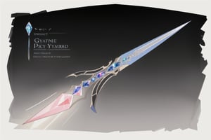 Masterpiece, Incredibly detailed, Magic and fantasy concept art, Professional work, (An ancient crystal sword, carved with arcane symbols. Its surface radiates a dim light and changes color depending on the time of day. Those who use it feel a connection to the elements and ancestral energy. But the sword also hides a dark secret: it grants magical powers in exchange for an unknown price.), Totally white background without any scenery or element, Full Hd, 4K