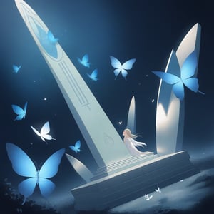 The ephemeral butterflies of the azure abyss fluttered around the obelisk, each wingbeat resonating with the echoes of ancient lullabies