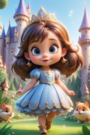 score_9, score_8_up, score_7_up, ,3d cartoon,walt disney princess,(castle background),stunning image,a cute face,little girl,cute little animals,chibi,Magical Fantasy style,stworki,